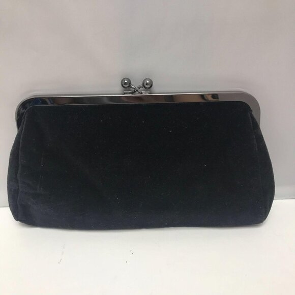 Express Black Sequin Kisslock Clutch Handbag Purse - Picture 3 of 4